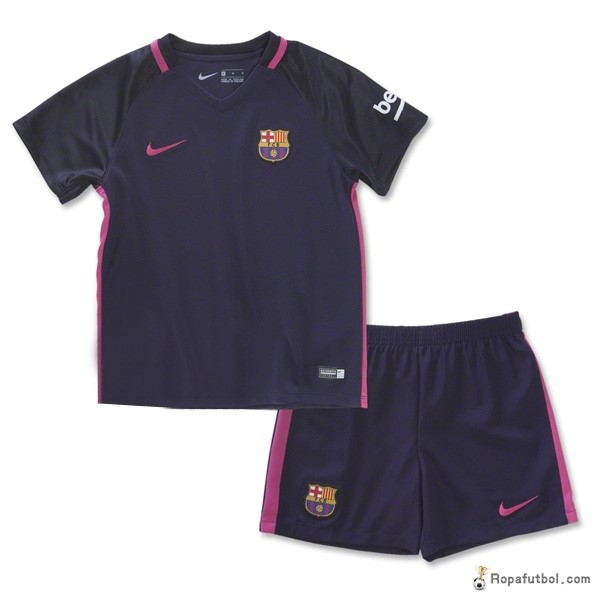 Camiseta Barcelona Replica Segunda Ropa Niños 2016/17 Purpura Negro